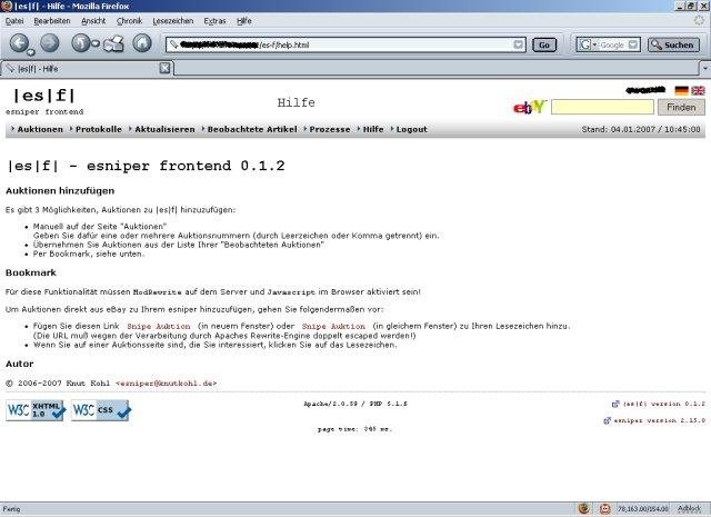 Download web tool or web app |es|f| esniper frontend